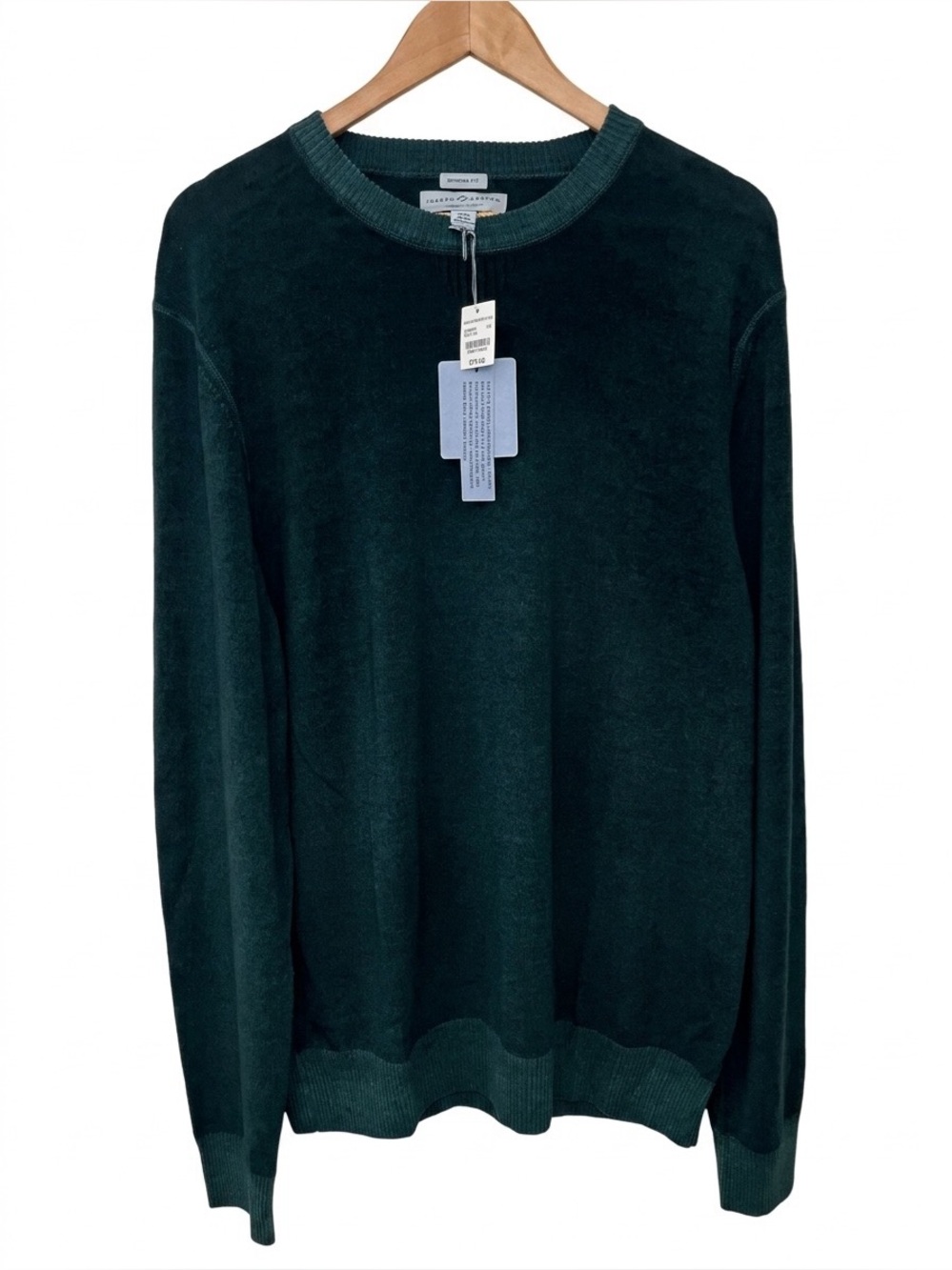 Joseph Abboud Mens XXL Dark Green Wool Sweater NWT Minimalist Fall Winter